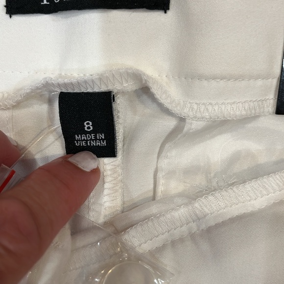 ROZ & ALI  beautiful Royal Blue Ankle  pant Size 8 zipper design side bottom leg - Picture 12 of 16